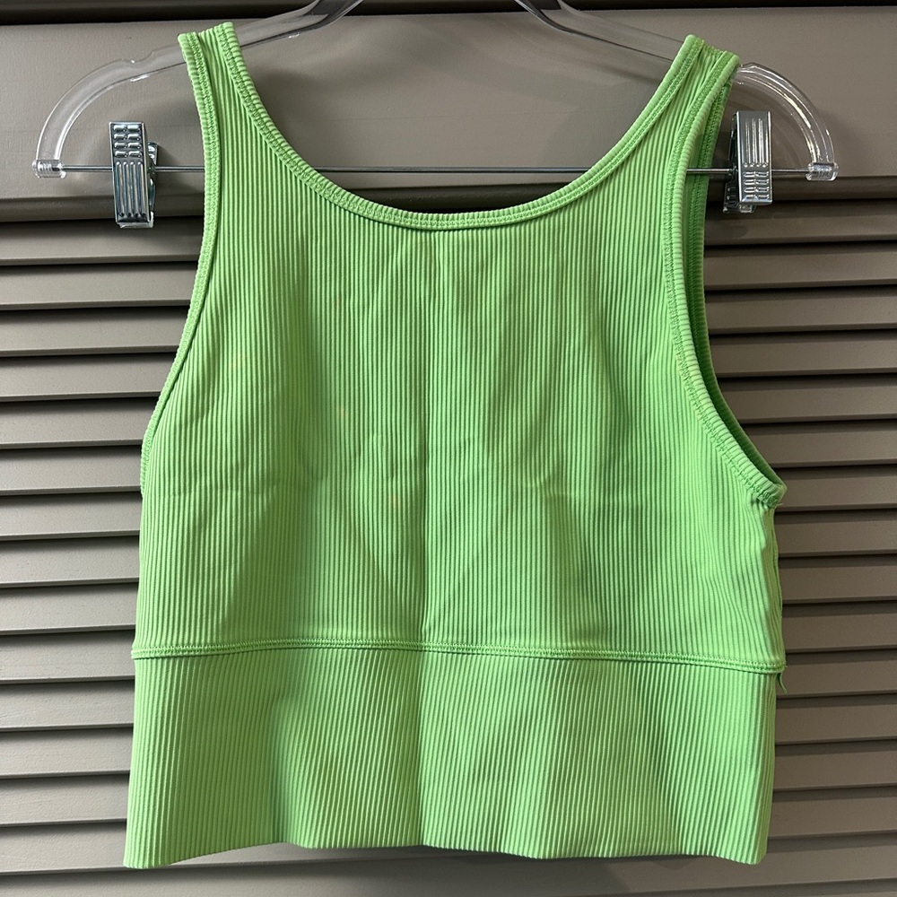 FLAWED Lululemon Power Pivot Tank *Rib sz8 #0132